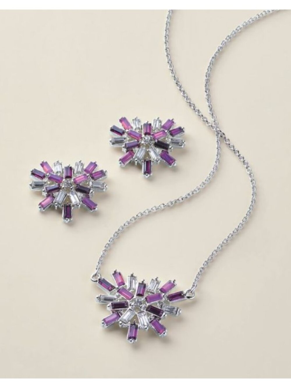 Avon Studio 1886 Celestial Spark Necklace & Earring Set-New In Box